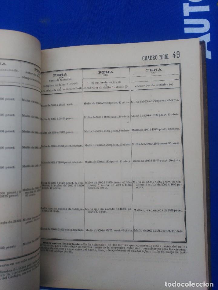 Libros antiguos: Cuadro sin&oacute;ptico c&oacute;digo penal - Foto 4