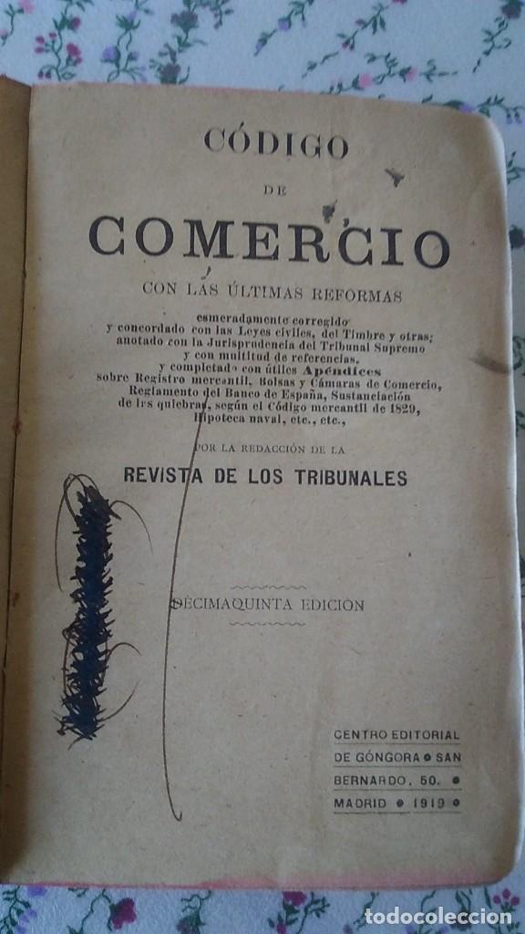 Libros antiguos: CODIGO DE COMERCIO CODIGOS Y LEYES ANOTADOS DE 1920 - Foto 6