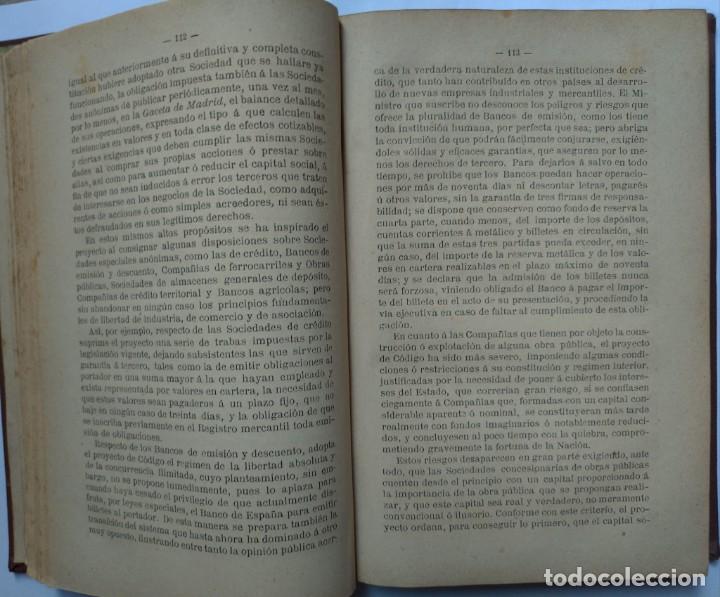Libros antiguos: C&oacute;digo de comercio . Romero y Gir&oacute;n. (1885) - Foto 4