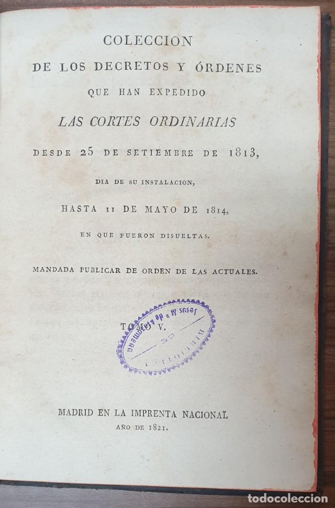 Libros antiguos: COLECCION DE LOS DECRETOS Y ORDENES QUE HAN EXPEDIDO LAS CORTES GENERALES 1821 ZW