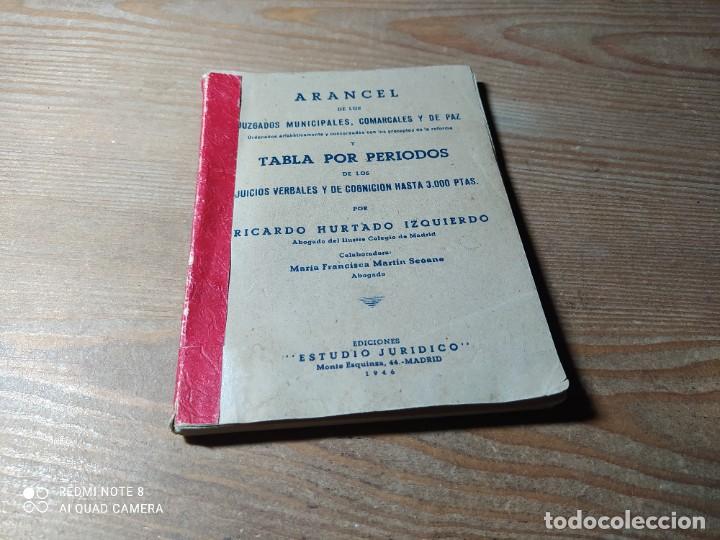 Libri antichi: Arancel y tabla por periodos