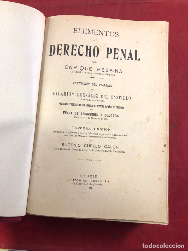 Libros antiguos: DERECHO PENAL 1919 - Foto 2