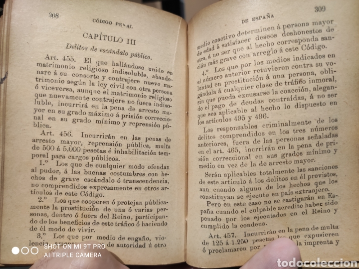 Libros antiguos: C&oacute;digo penal 1909 libro - Foto 12