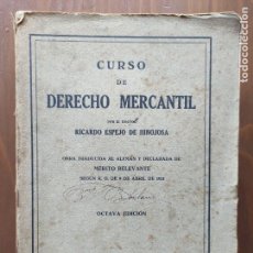 Libros antiguos: CURSO DE DERECHO MERCANTIL 1931. Lote 276146248