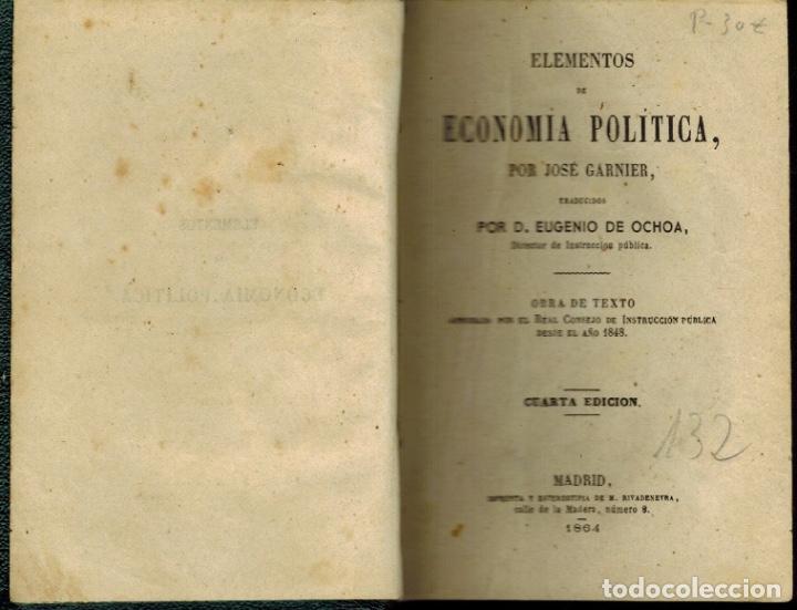 Libri antichi: ELEMENTOS DE ECONOM&Iacute;A POL&Iacute;TICA