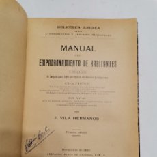 Libros antiguos: MANUAL DEL EMPADRONAMIENTO DE HABITANTES VALENCIA 1895. Lote 280470093