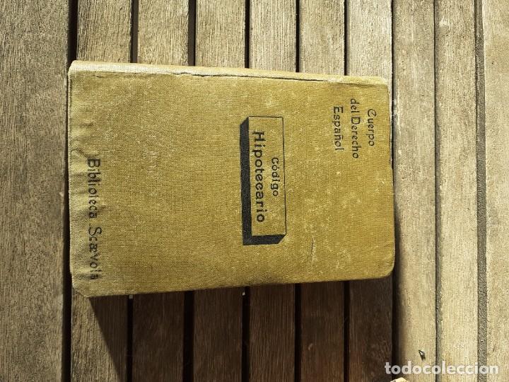 Libros antiguos: CODIGO HIPOTECARIO - Foto 1
