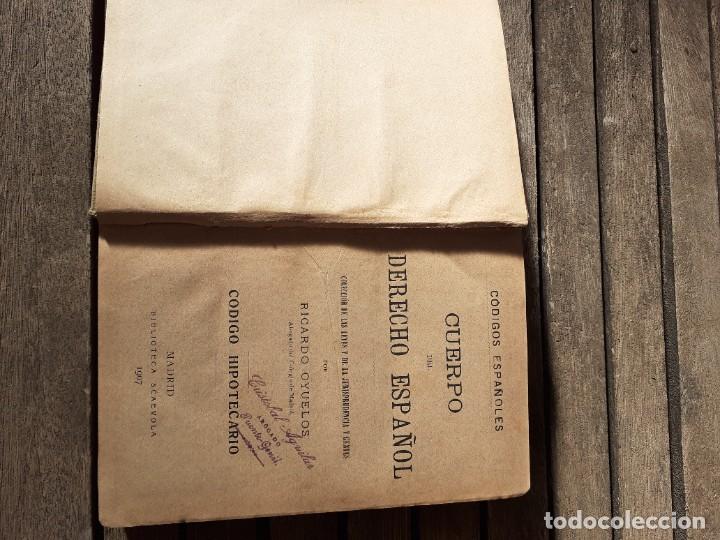 Libros antiguos: CODIGO HIPOTECARIO - Foto 2