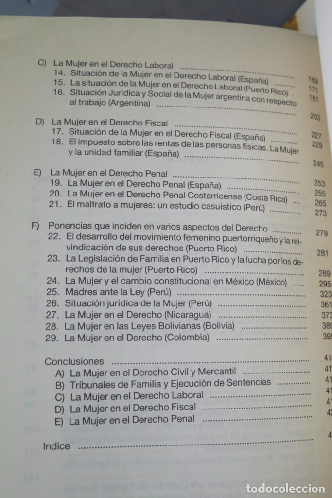 Libros antiguos: LA MUJER EN EL DERECHO HISPANOAMERICANO - Foto 3