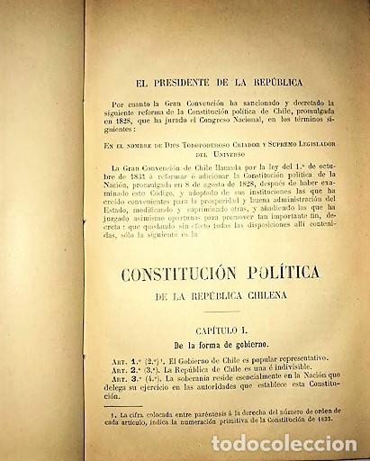Libros antiguos: COLECCI&Oacute;N DE CODIGOS DE LA REPUBLICA DE CHILE ... 1891 - Foto 4
