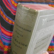 Livros antigos: PRÉCIS DE MÉDECINE LEGALE (LACASSAGNE, 1909) CRIMINOLOGÍA, MEDICINA FORENSE, DERECHO. Lote 298802303
