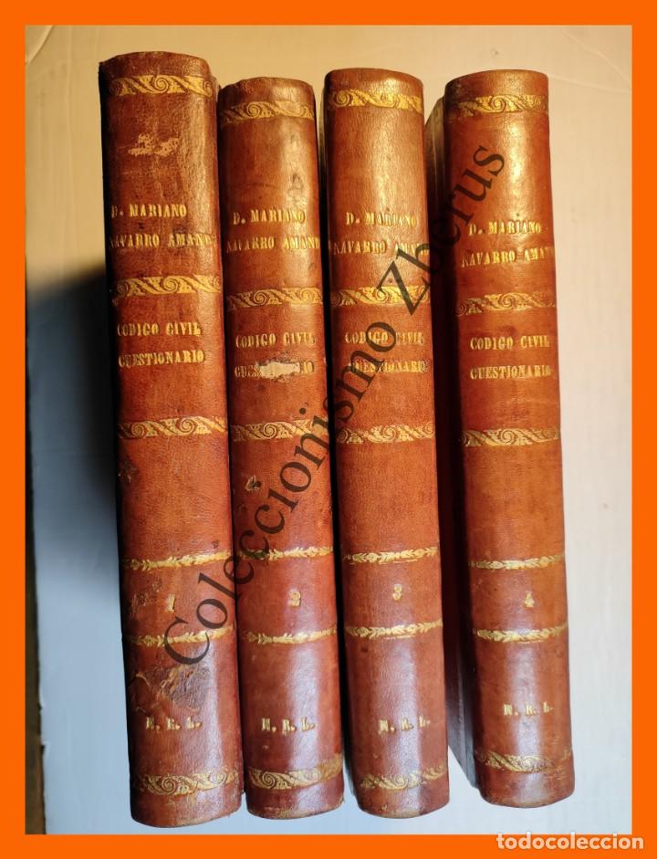 Libros antiguos: Cuestionario del Codigo Civil Reformado. 4 Tomos - Mario Navarro Amandi
