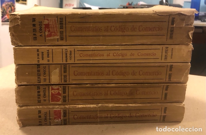 Libros antiguos: COMENTARIOS AL C&Oacute;DIGO DE COMERCIO. JOS&Eacute; M&ordf;. G. DE ECHAVARRI Y VIVANCO. 5 TOMOS. 1925 - Foto 2