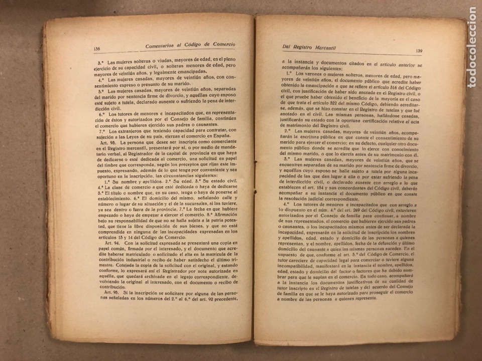 Libros antiguos: COMENTARIOS AL C&Oacute;DIGO DE COMERCIO. JOS&Eacute; M&ordf;. G. DE ECHAVARRI Y VIVANCO. 5 TOMOS. 1925 - Foto 5