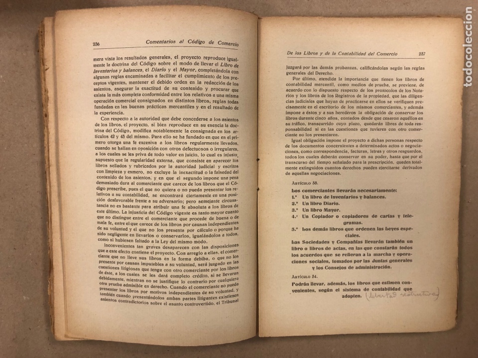 Libros antiguos: COMENTARIOS AL C&Oacute;DIGO DE COMERCIO. JOS&Eacute; M&ordf;. G. DE ECHAVARRI Y VIVANCO. 5 TOMOS. 1925 - Foto 6