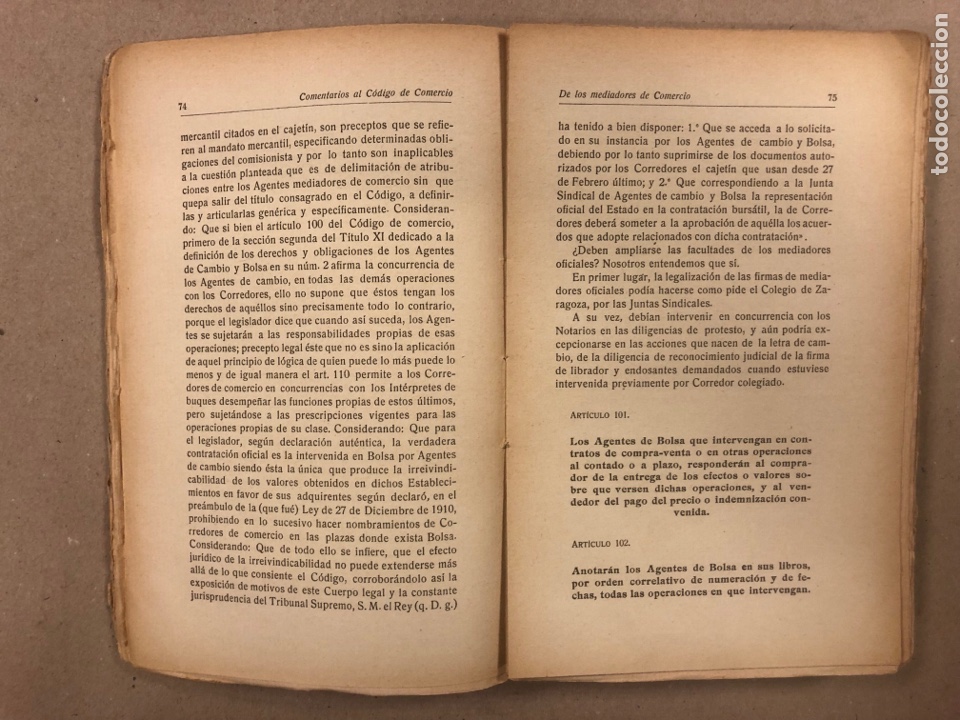 Libros antiguos: COMENTARIOS AL C&Oacute;DIGO DE COMERCIO. JOS&Eacute; M&ordf;. G. DE ECHAVARRI Y VIVANCO. 5 TOMOS. 1925 - Foto 10
