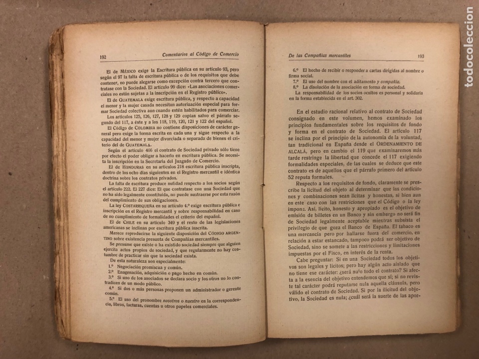 Libros antiguos: COMENTARIOS AL C&Oacute;DIGO DE COMERCIO. JOS&Eacute; M&ordf;. G. DE ECHAVARRI Y VIVANCO. 5 TOMOS. 1925 - Foto 11