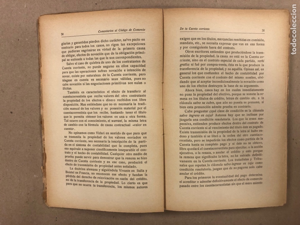 Libros antiguos: COMENTARIOS AL C&Oacute;DIGO DE COMERCIO. JOS&Eacute; M&ordf;. G. DE ECHAVARRI Y VIVANCO. 5 TOMOS. 1925 - Foto 16