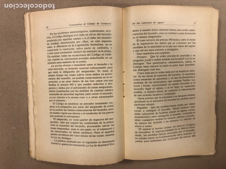 Libros antiguos: COMENTARIOS AL C&Oacute;DIGO DE COMERCIO. JOS&Eacute; M&ordf;. G. DE ECHAVARRI Y VIVANCO. 5 TOMOS. 1925 - Foto 21