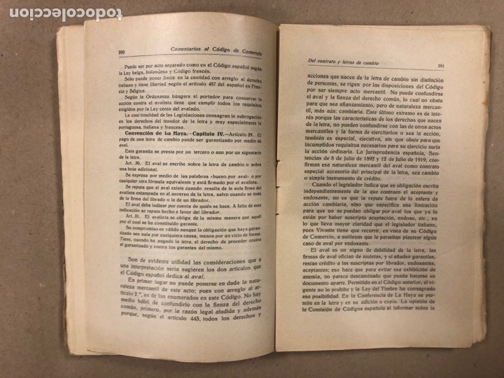 Libros antiguos: COMENTARIOS AL C&Oacute;DIGO DE COMERCIO. JOS&Eacute; M&ordf;. G. DE ECHAVARRI Y VIVANCO. 5 TOMOS. 1925 - Foto 22