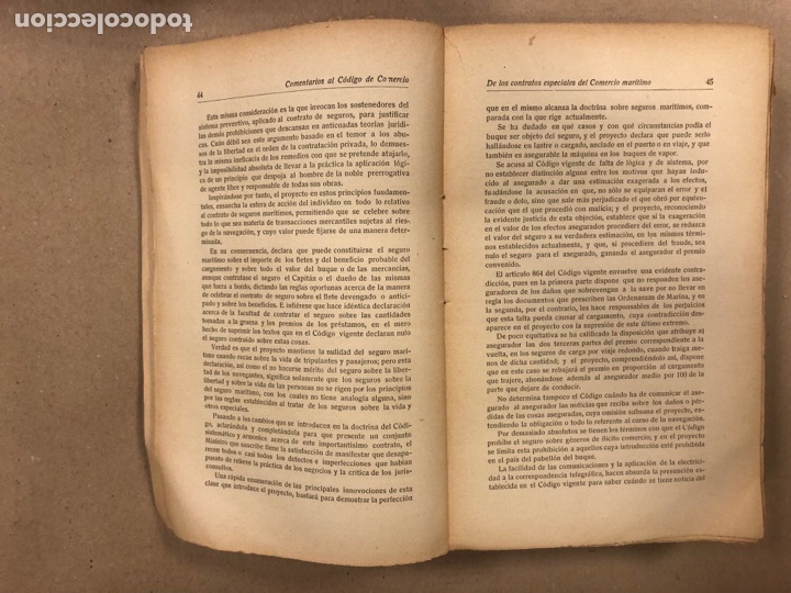 Libros antiguos: COMENTARIOS AL C&Oacute;DIGO DE COMERCIO. JOS&Eacute; M&ordf;. G. DE ECHAVARRI Y VIVANCO. 5 TOMOS. 1925 - Foto 26