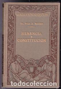 Libros antiguos: Herencia y constitucion, Bauer - Foto 1