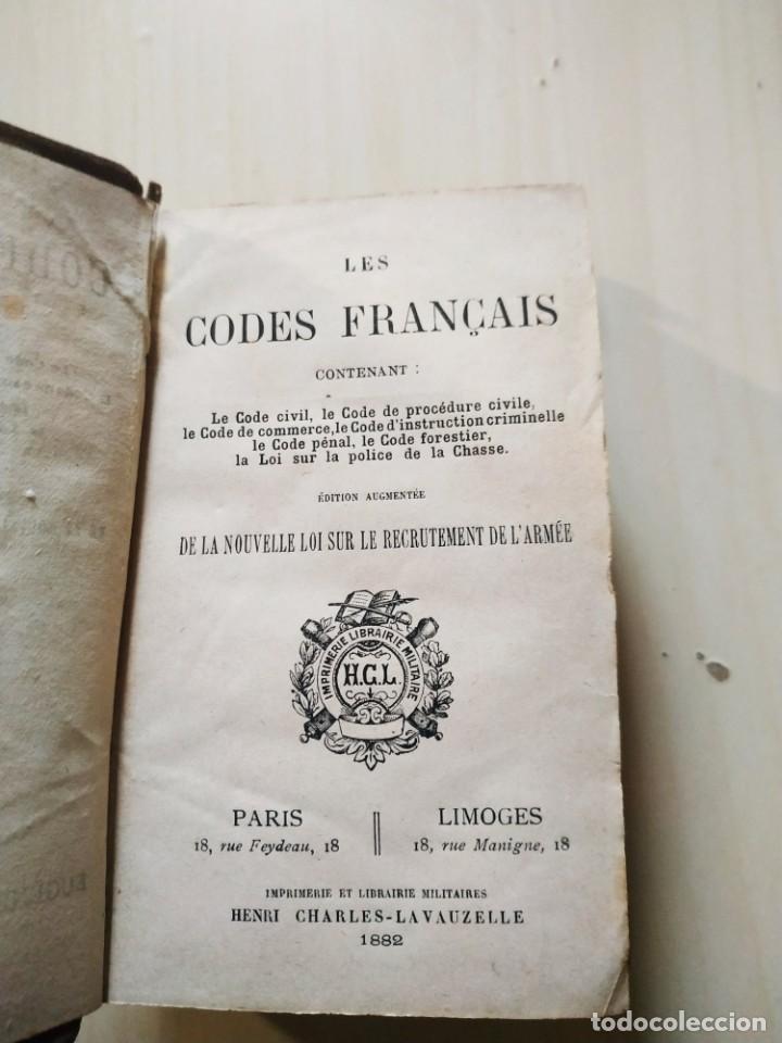 Libros antiguos: 1882. Les Codes Fran&ccedil;ais. Limoges. - Foto 4