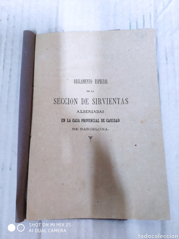 Libri antichi: REGLAMENTO ESPECIAL DE LA SECCI&Oacute;N DE SIRVIENTAS. CASA PROVINCIAL DE CARIDAD. BARCELONA, 1879