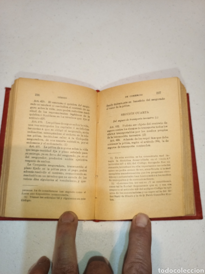 Libros antiguos: C&oacute;digo de Comercio. Ley de hipoteca naval. Manuel aleu y Carrera - Foto 5