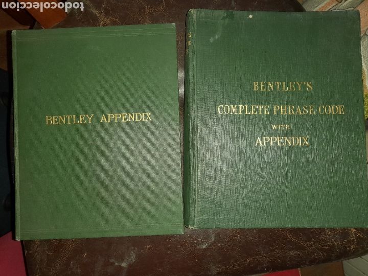 Libros antiguos: DOS LIBROS BENTLEYS COMPLETE PHRASE CODE WHITH APPENDIX 1000 MILLION COMBINATIONS UNICOS? - Foto 1