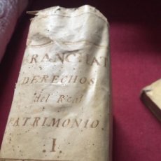 Libros antiguos: VICENTE BRANCHAT, DERECHOS DEL REAL PATRIMONIO, 1785