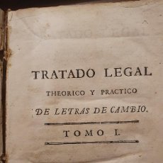 Libros antiguos: TRATADO DE LETRAS DE CAMBIO, DE GERÓNIMO SUÁREZ, 1788. Lote 328057398