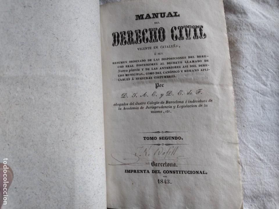 Old books: Manual del derecho civil de Catalu&ntilde;a