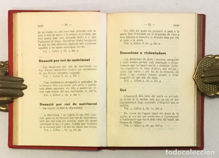 Libros antiguos: INDEX DE TEXTOS LEGALS CATALANS. - Foto 3