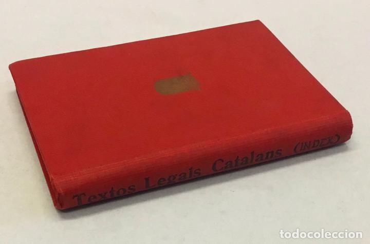 Libros antiguos: INDEX DE TEXTOS LEGALS CATALANS. - Foto 4