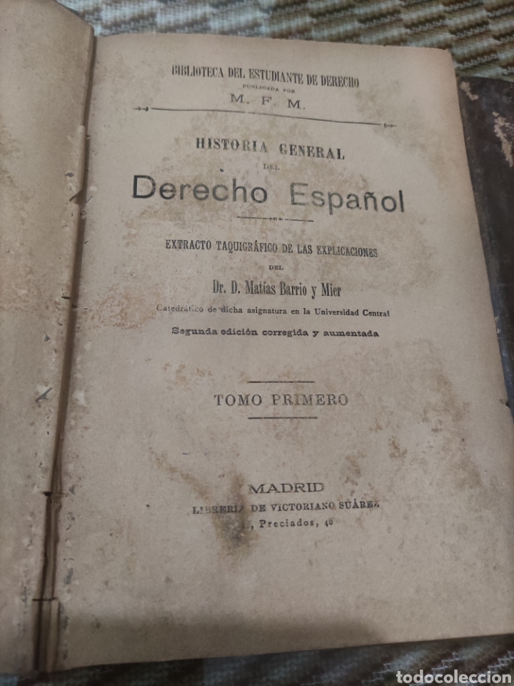 Libros antiguos: Derecho Espa&ntilde;ol......3 tomos. - Foto 3