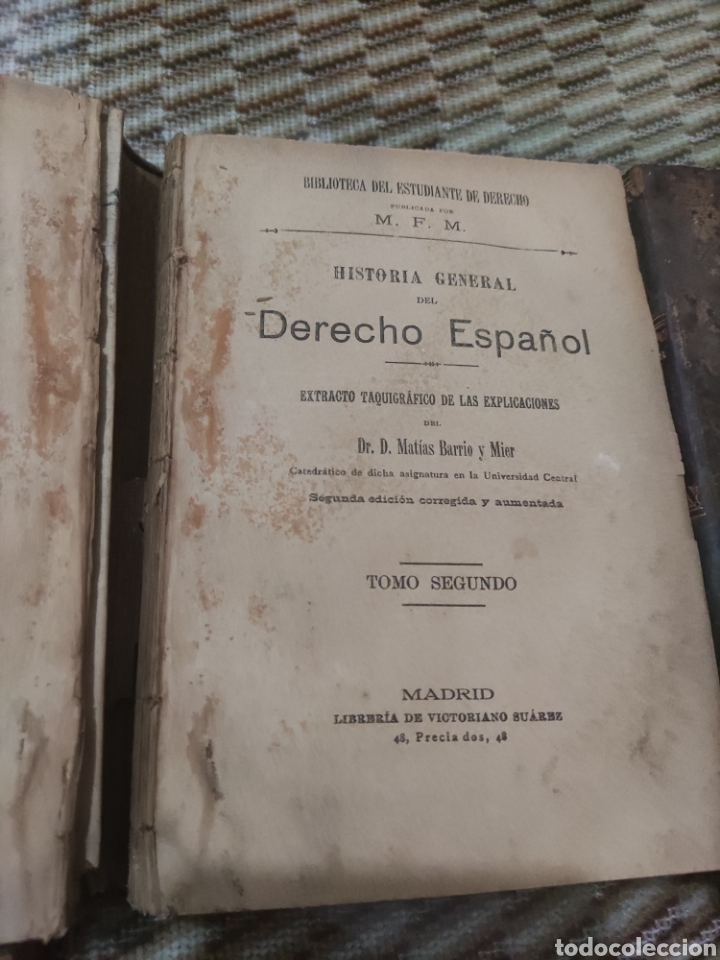 Libros antiguos: Derecho Espa&ntilde;ol......3 tomos. - Foto 4