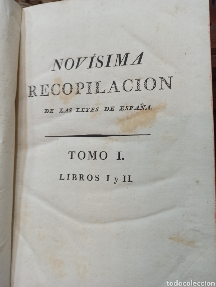 Libros antiguos: NOVISIMA RECOPILACION DE LAS LEYES DE ESPAÑA DIVIDIDA EN XII LIBROS, 1805 PIEL. - Foto 6 - 338878628