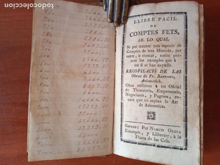 Libri antichi: Llibre facil de comptes fets ab lo qual se pot traurer...