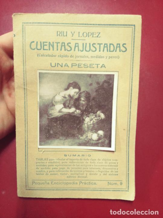 Libri antichi: Riu y L&oacute;pez: Cuentas ajustadas: Calculador r&aacute;pido de jornales, medidas y pesos