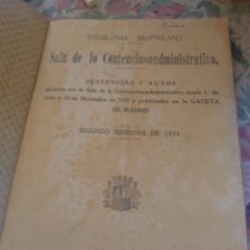 Libros antiguos: PRPM T 65 SENTENCIAS Y AUTOS DICTADOS SALA CONTENCIOSOADMINISTRATIVO 1933 GACETA MADRID