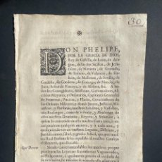 Libri antichi: AÑO 1733 - REAL DECRETO CONTRA VAGABUNDOS Y HOLGAZANES. Lote 345451693