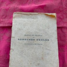 Libros antiguos: MANUAL DEL IMPUESTO DE DERECHOS REALES Y TRANSMISIÓN DE BIENES LEY ABRIL 1900 REPERTORIO ALFABÉTICO