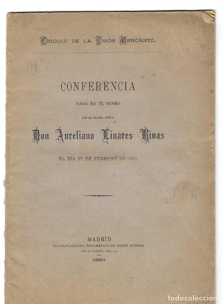 Libros antiguos: Am&eacute;rica y Espa&ntilde;a, su presente y su porvenir comercial. Aureliano Linares Rivas.