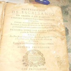 Libros antiguos: RVPR P31 PERGAMINO INSTRUCCIÓN DE ESCRIBANOS ORDEN A LO JUDICIAL. J. J Y COLON . 1787