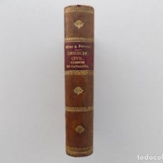 Libros antiguos: LIBRERIA GHOTICA. EDICIÓN EN PIEL DEL MANUAL DE DERECHO CIVIL VIGENTE EN CATALUNYA.1885. FOLIO. Lote 356745605