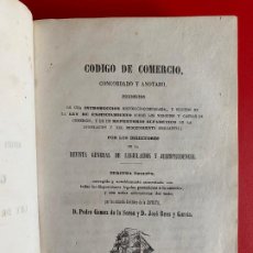 Libros antiguos: CÓDIGO DE COMERCIO, CONCORDADO Y ANOTADO - GÓMEZ DE LA SERNA PEDRO - REUS GARCIA JOSÉ