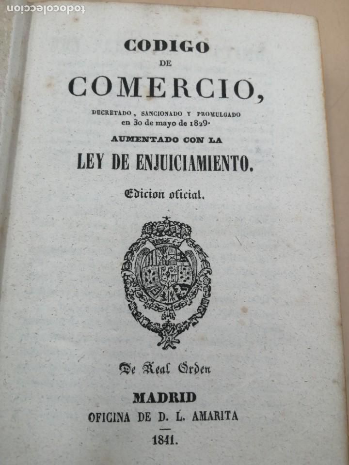 Libros antiguos: CODIGO DE COMERCIO EDICION OFICIAL A&Ntilde;O 1841 - Foto 1