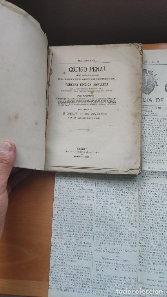 Libros antiguos: CODIGO PENAL, setiembre 1872 - Foto 2