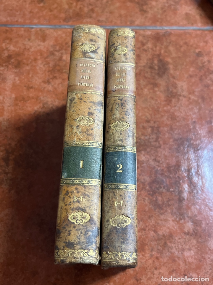 Libros antiguos: Estrato de las siete partidas por el LIC D. Juan de la Reguera Valdelomar Barcelona tomo 1 y 2